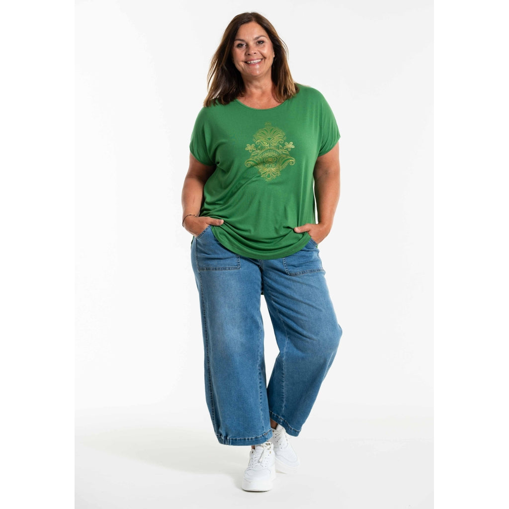 Gozzip Woman GGitte T-shirt with print T-Shirt Green