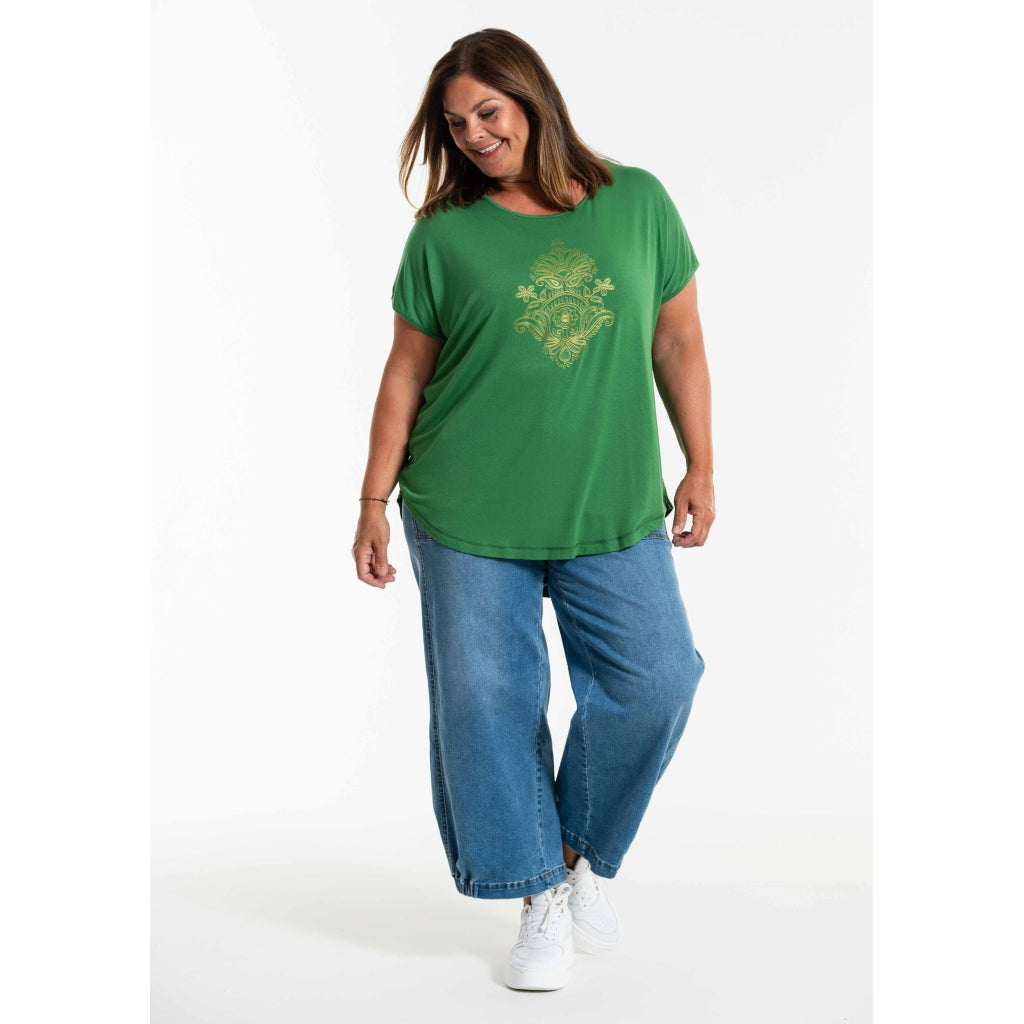 Gozzip Woman GGitte T-shirt with print T-Shirt Green