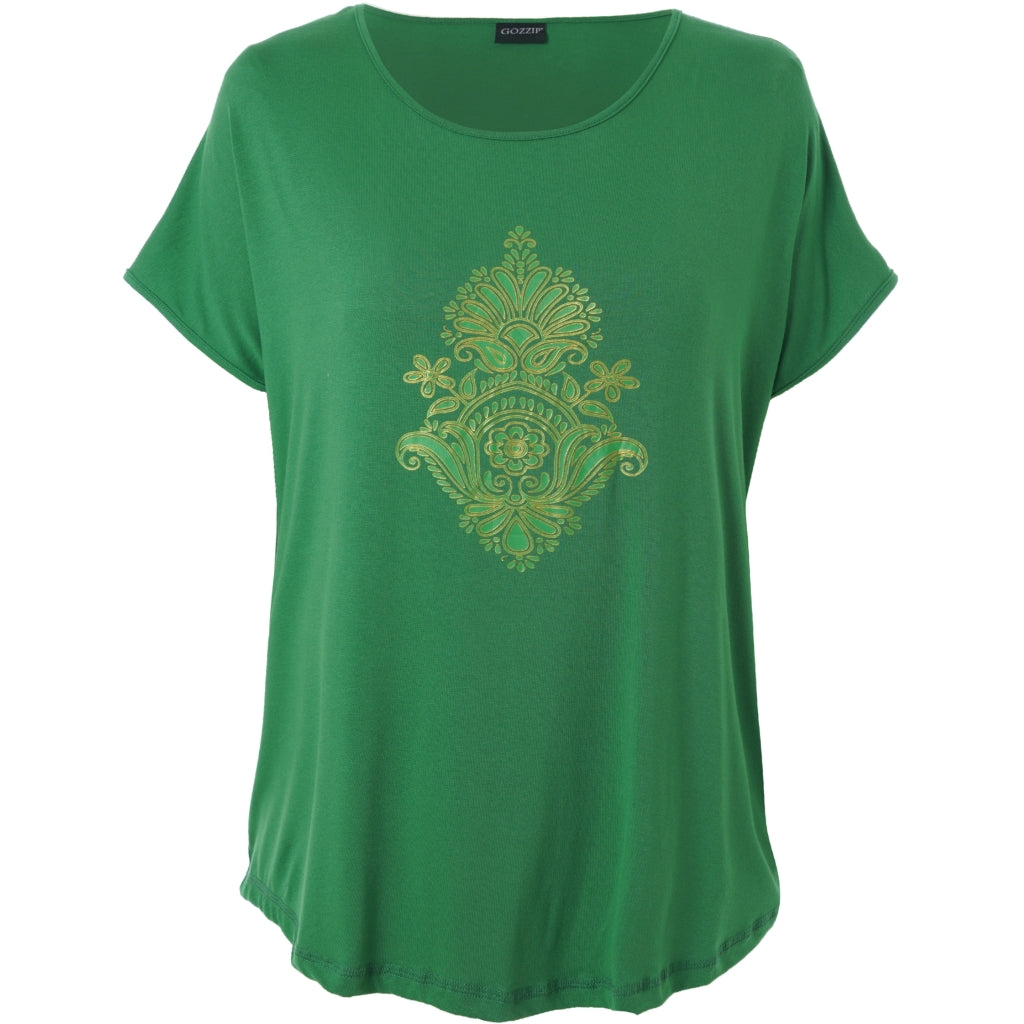 Gozzip Woman GGitte T-shirt with print T-Shirt Green