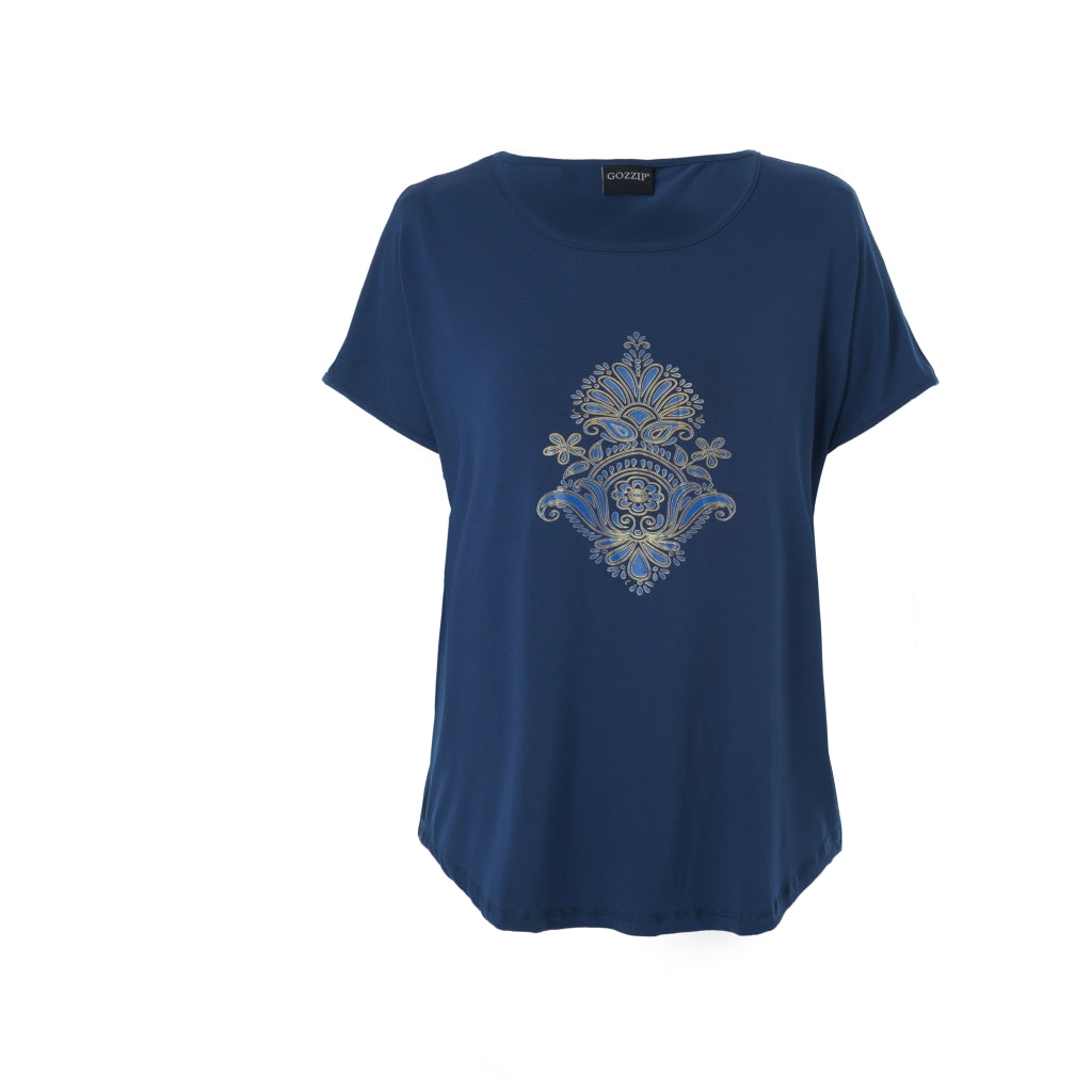 Gozzip Woman GGitte T-shirt with print T-Shirt Navy