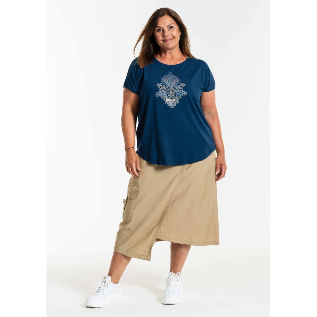 Gozzip Woman GGitte T-shirt with print T-Shirt Navy