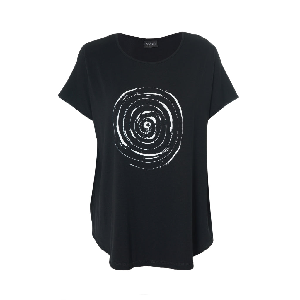 Gozzip Woman GGitte T-shirt with print T-Shirt Black