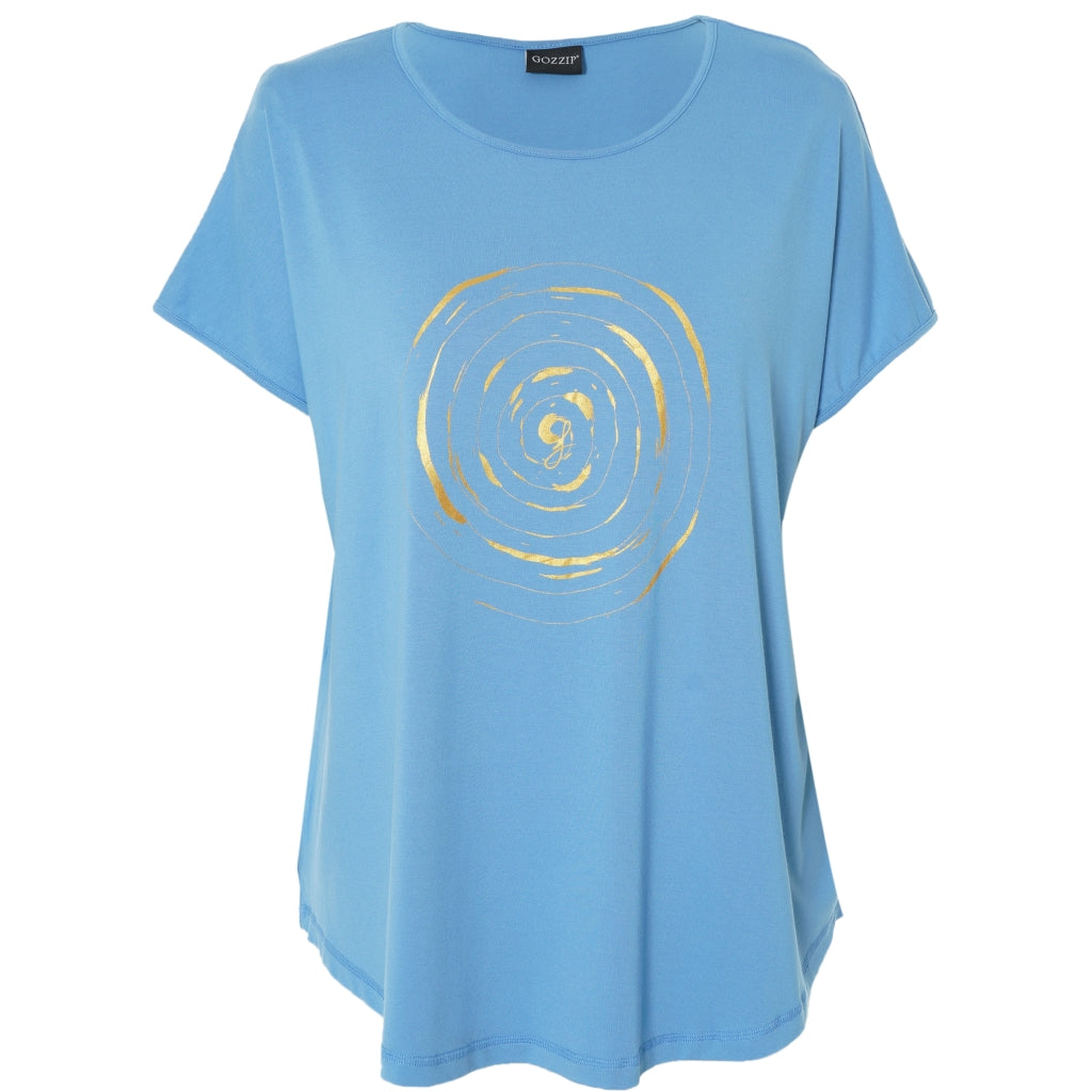 Gozzip Woman GGitte T-shirt with print T-Shirt Blue heaven