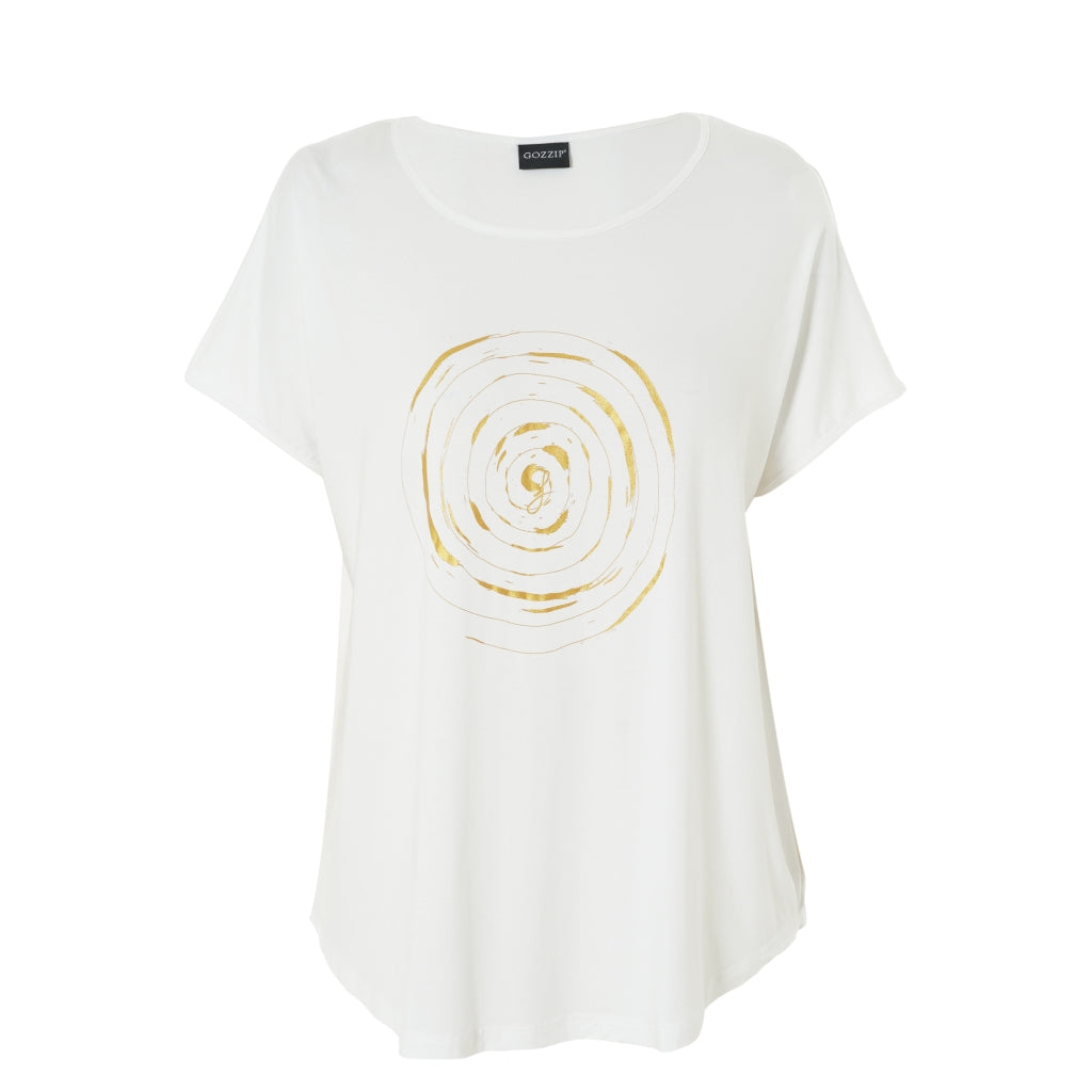 Gozzip Woman GGitte T-shirt with print T-Shirt White