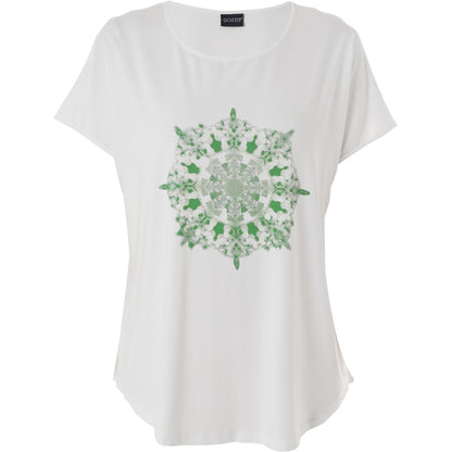 Gozzip Woman GGitte T-shirt with print T-Shirt White/Kiwi