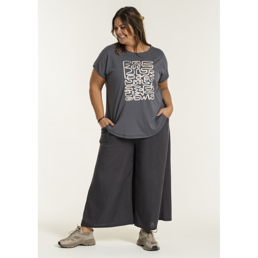 Gozzip Woman GGitte T-shirt with print T-Shirt Grey