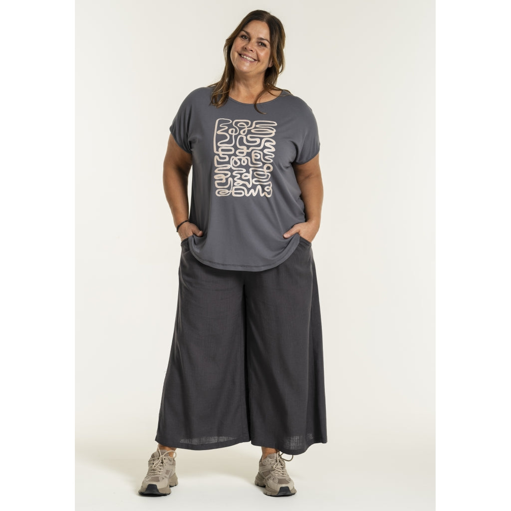 Gozzip Woman GGitte T-shirt with print T-Shirt Grey