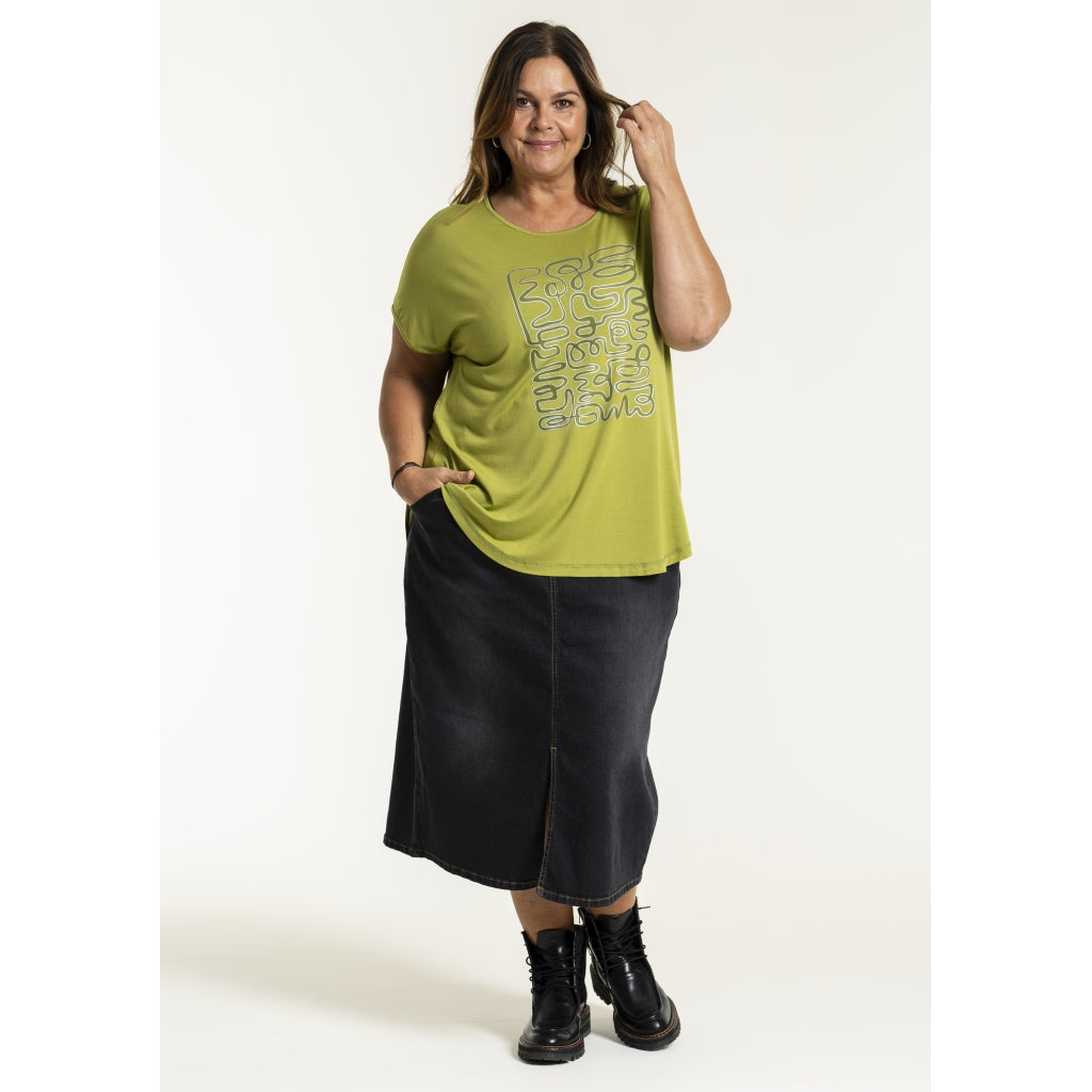 Gozzip Woman GGitte T-shirt with print T-Shirt Moss