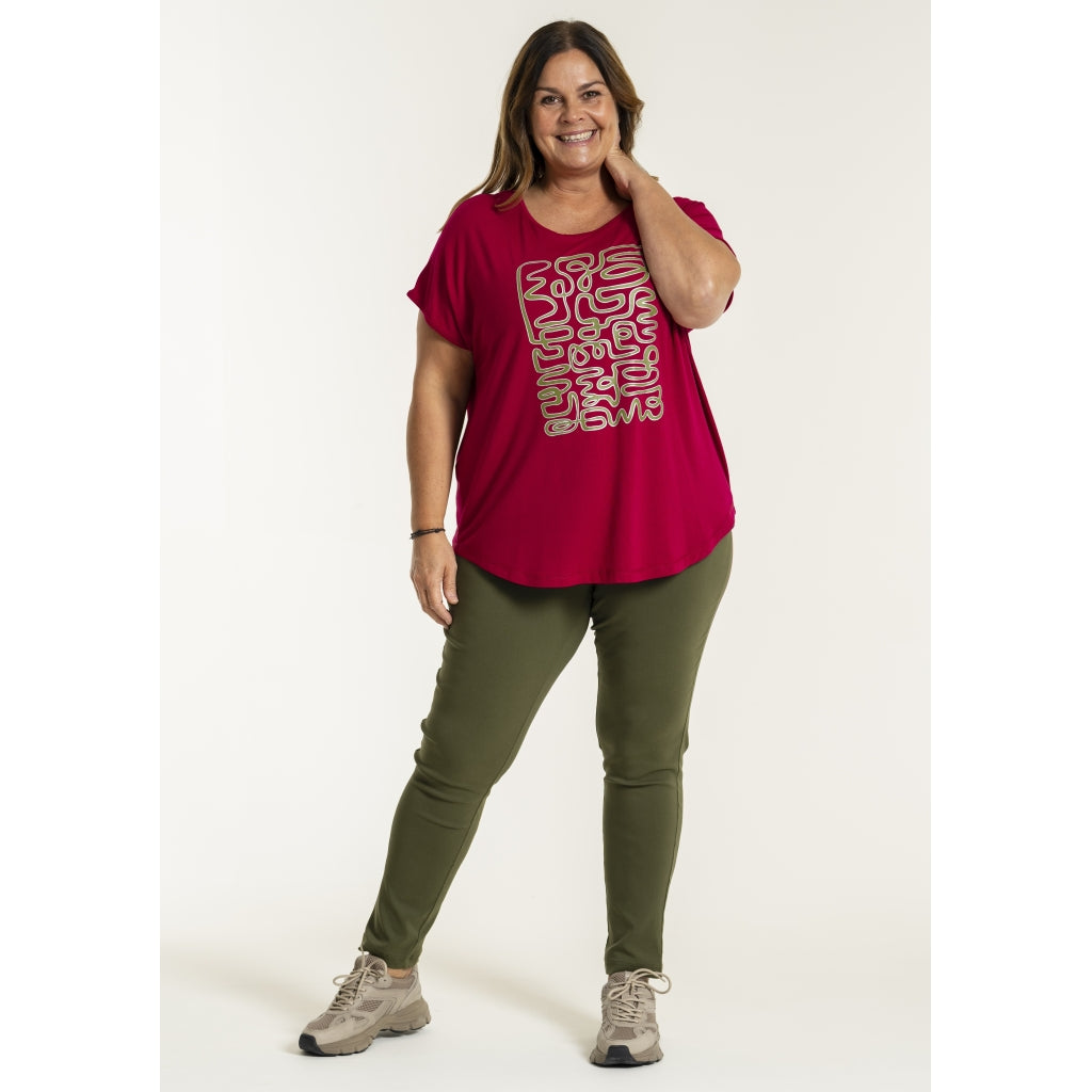 Gozzip Woman GGitte T-shirt with print T-Shirt Raspberry