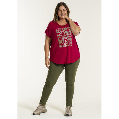 Gozzip Woman GGitte T-shirt with print T-Shirt Raspberry