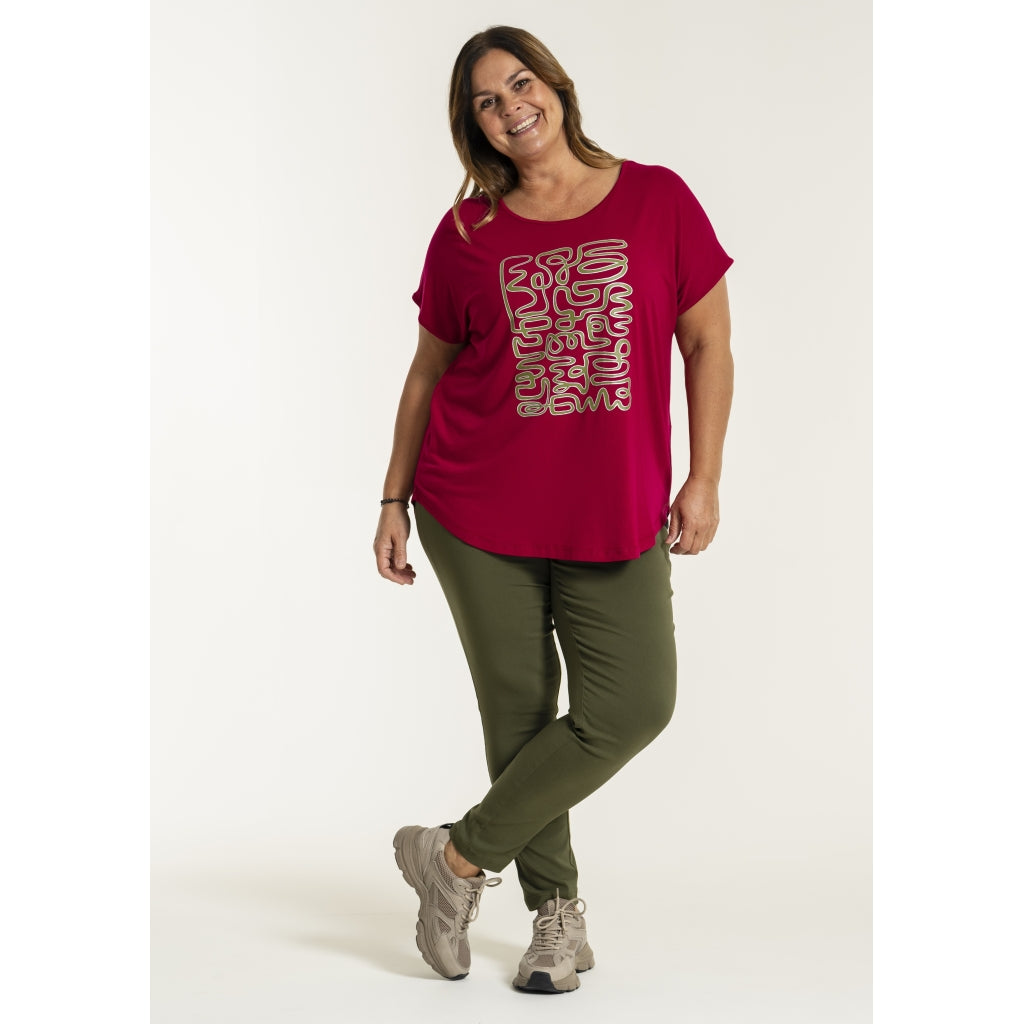 Gozzip Woman GGitte T-shirt with print T-Shirt Raspberry