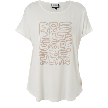 Gozzip Woman GGitte T-shirt with print T-Shirt White