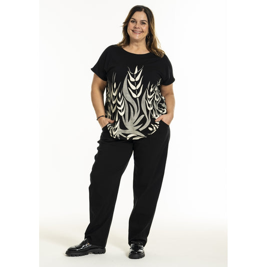 Gozzip Woman GGitte T-shirt with print T-Shirt Black