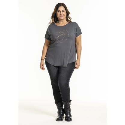Gozzip Woman GGitte T-shirt with print T-Shirt Grey