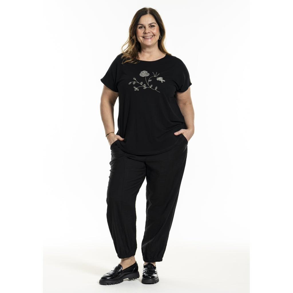 Gozzip Woman GGitte T-shirt with print T-Shirt Black