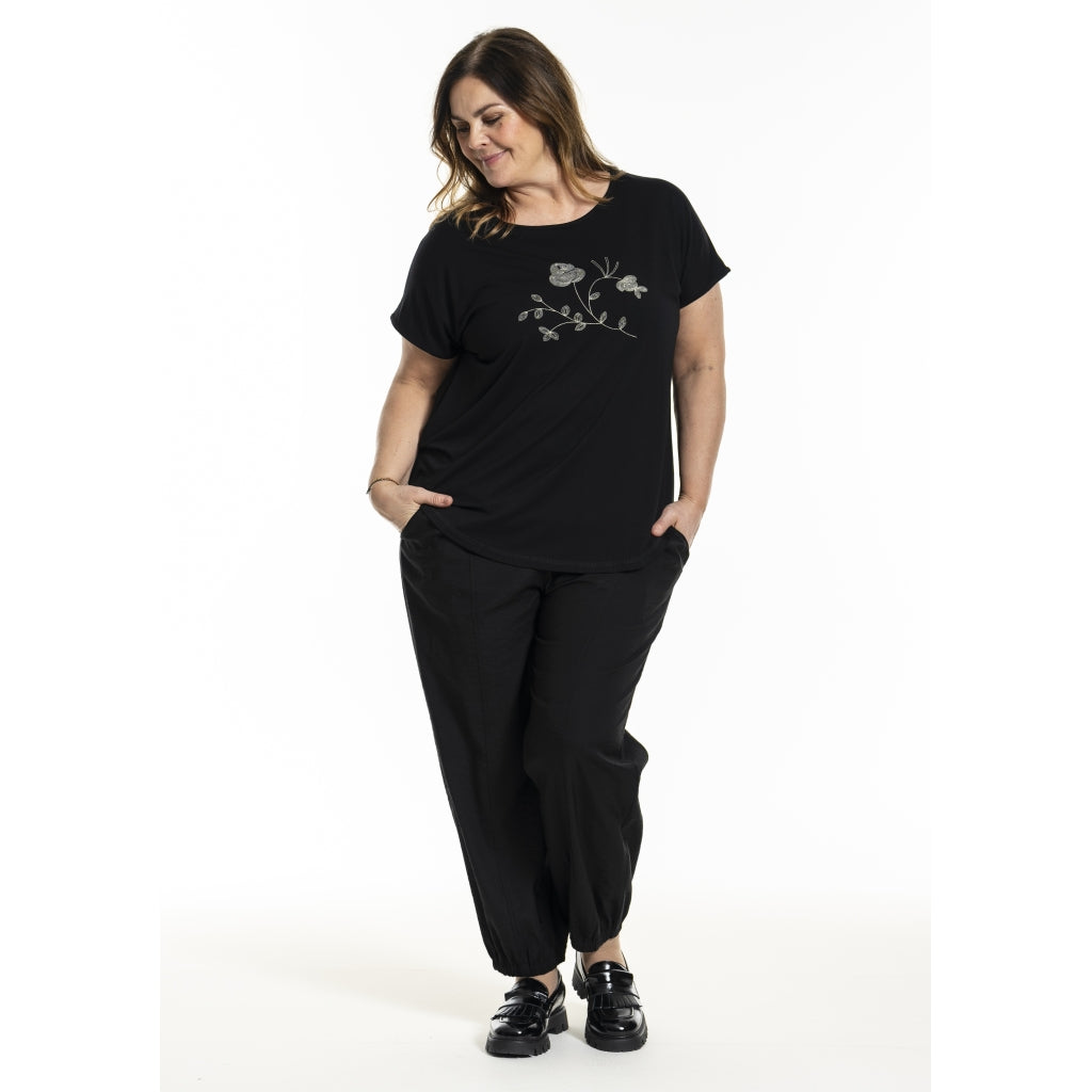 Gozzip Woman GGitte T-shirt with print T-Shirt Black