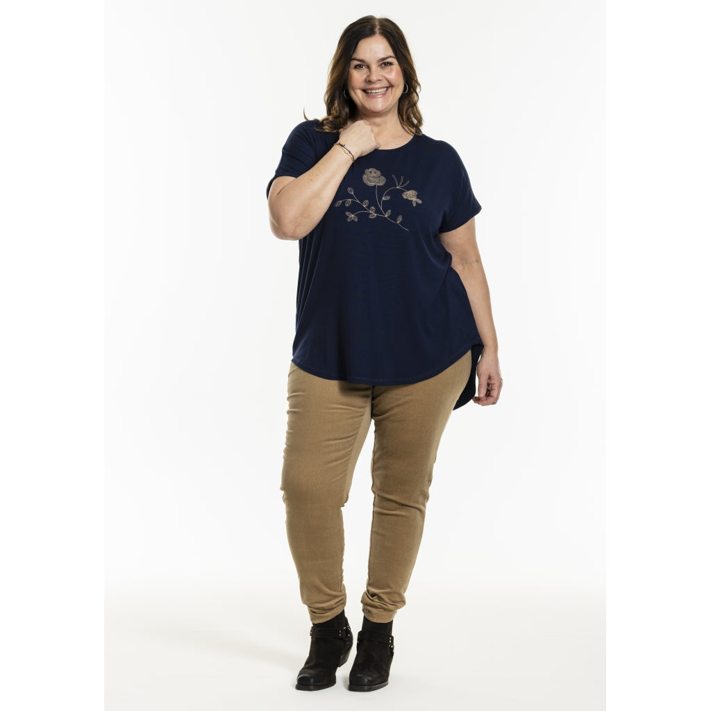 Gozzip Woman GGitte T-shirt with print T-Shirt Navy