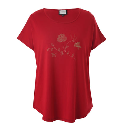 Gozzip Woman GGitte T-shirt with print T-Shirt Red