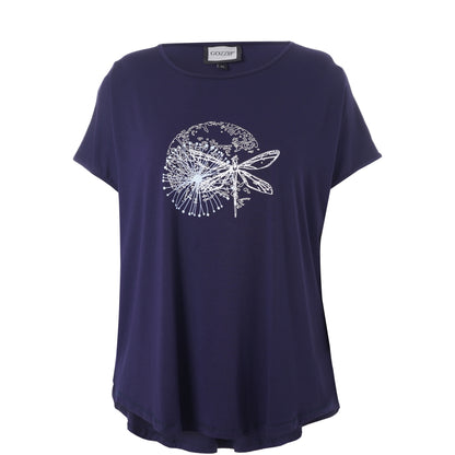 Gozzip Woman GGitte T-shirt with print T-Shirt Navy