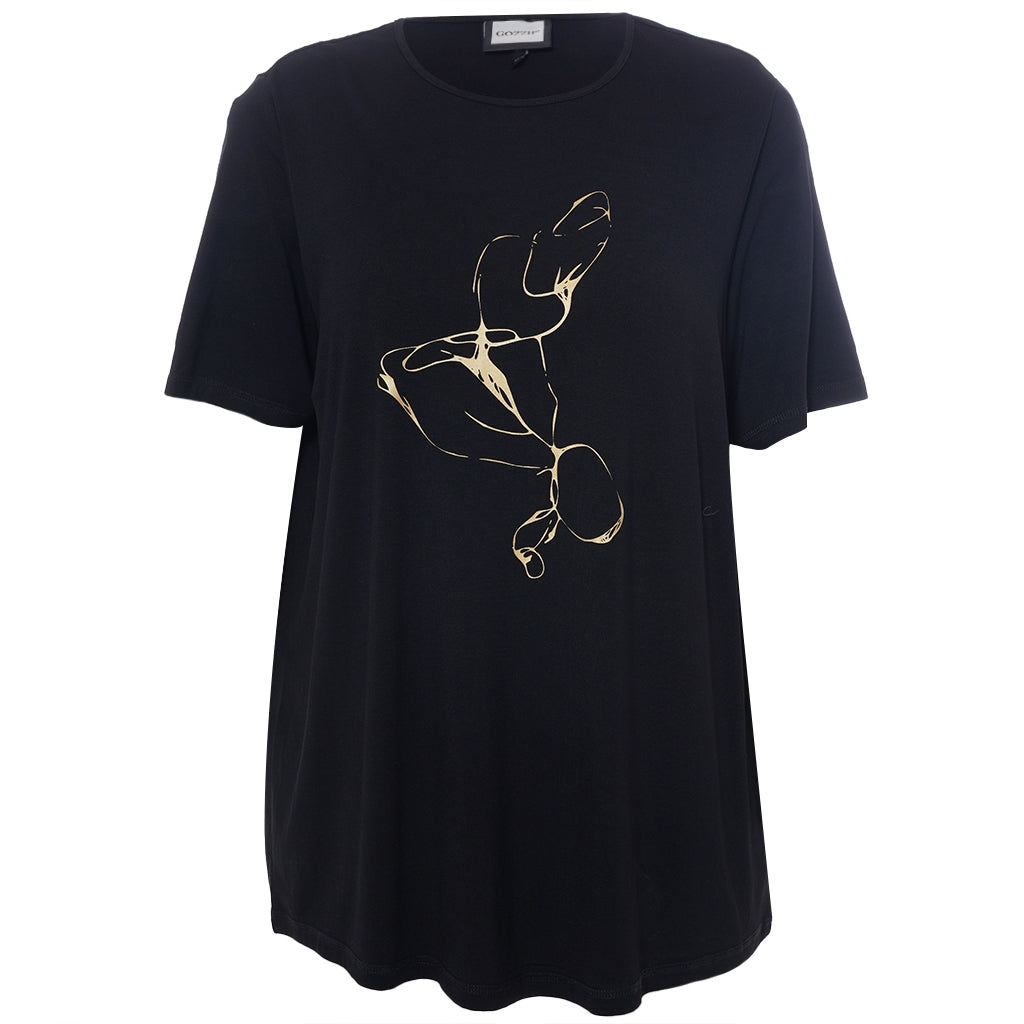 Gozzip Woman GGitte T-shirt with print T-Shirt Black