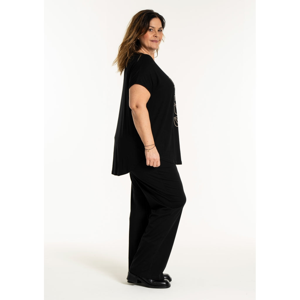 Gozzip Woman GGitte T-shirt with print T-Shirt Black