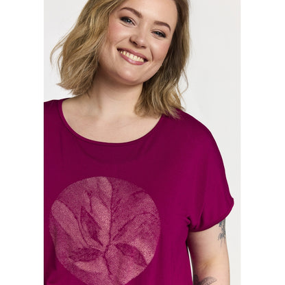 Gozzip Woman GGitte T-shirt with print T-Shirt Raspberry
