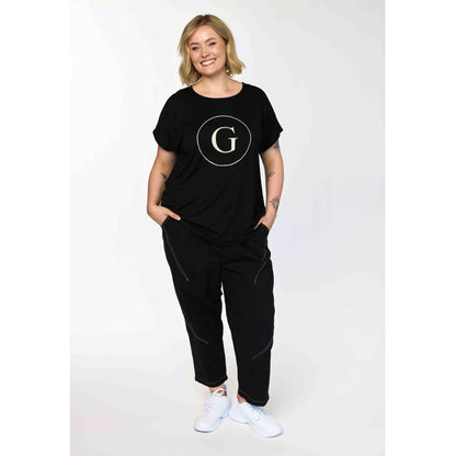 Gozzip Woman GGitte T-shirt with print T-Shirt Black