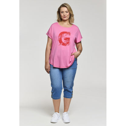 Gozzip Woman GGitte T-shirt with print T-Shirt Pink