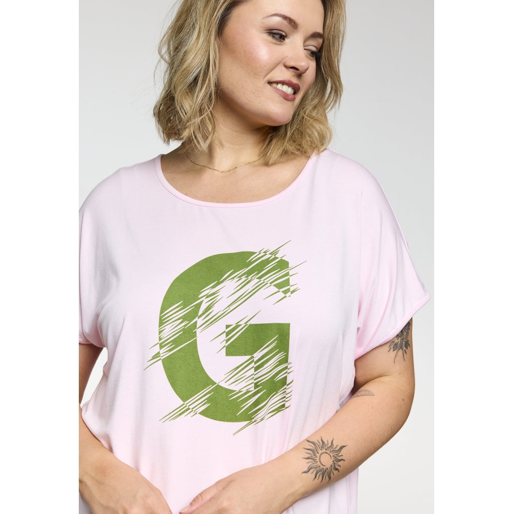Gozzip Woman GGitte T-shirt with print T-Shirt Rose