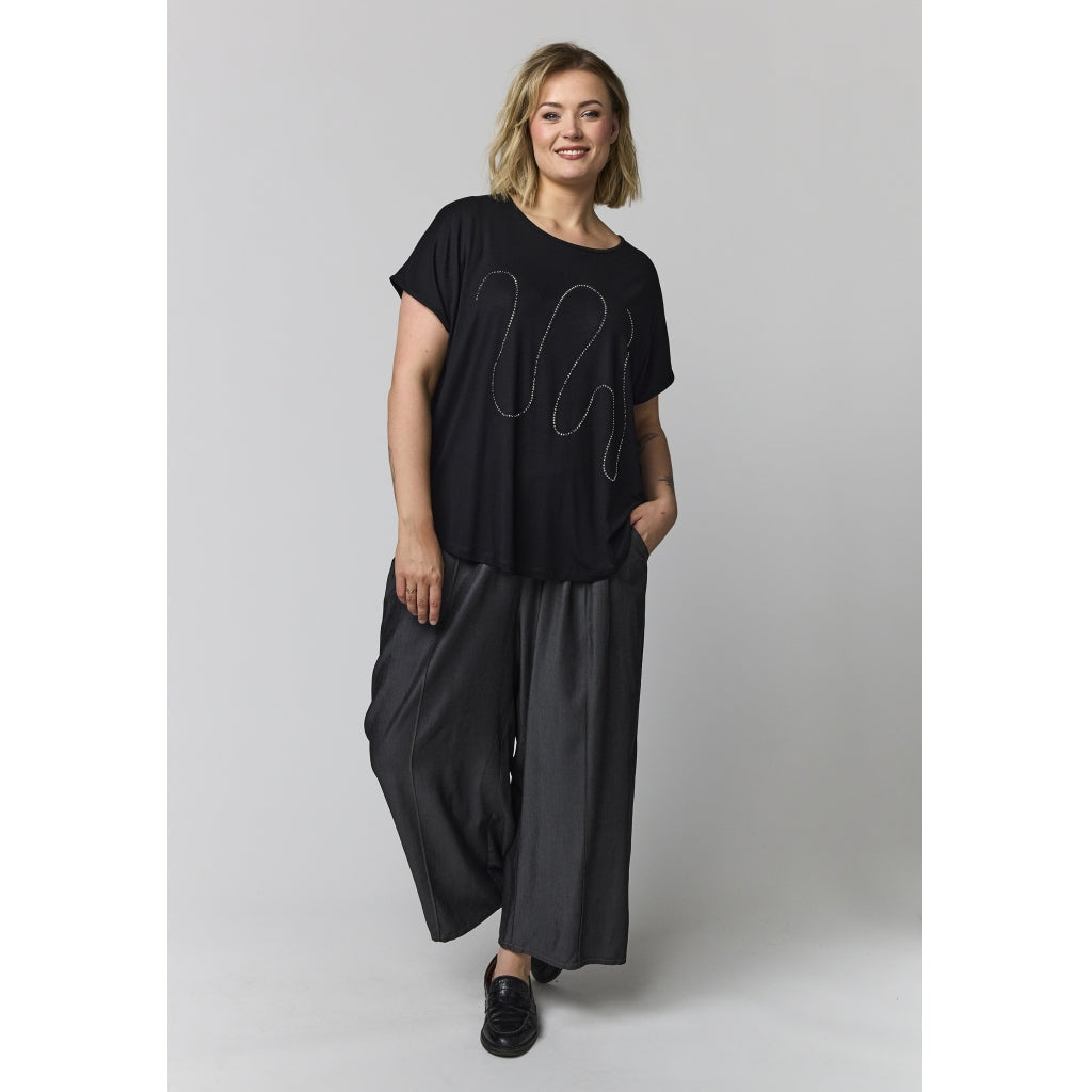 Gozzip Woman GGitte T-shirt with print T-Shirt Black