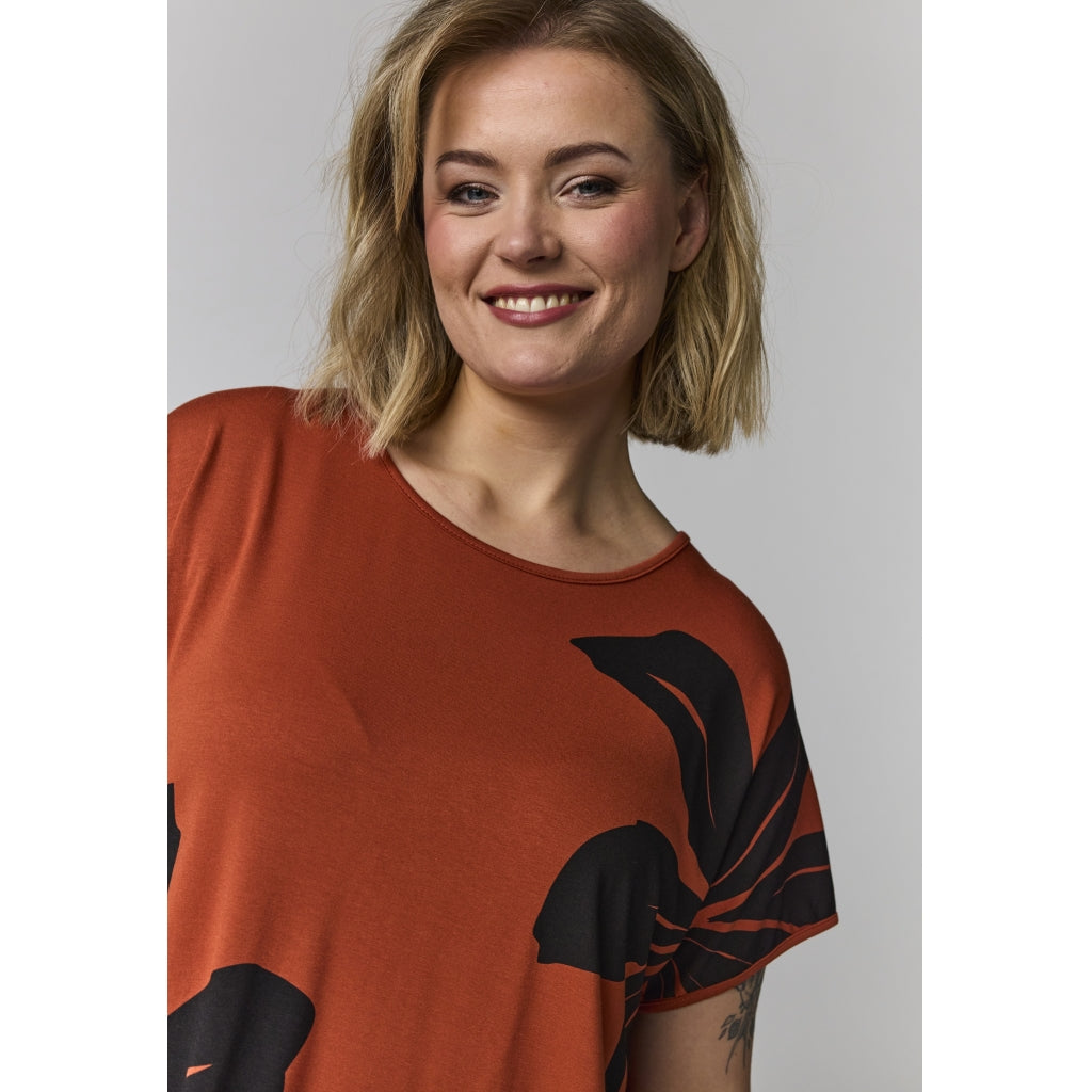 Gozzip Woman GGitte T-shirt with print T-Shirt Paprika