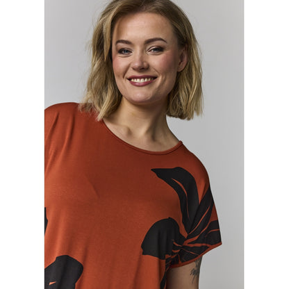 Gozzip Woman GGitte T-shirt with print T-Shirt Paprika
