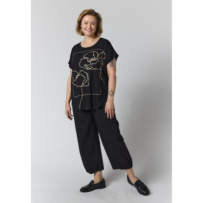 Gozzip Woman GGitte T-shirt with print T-Shirt Black