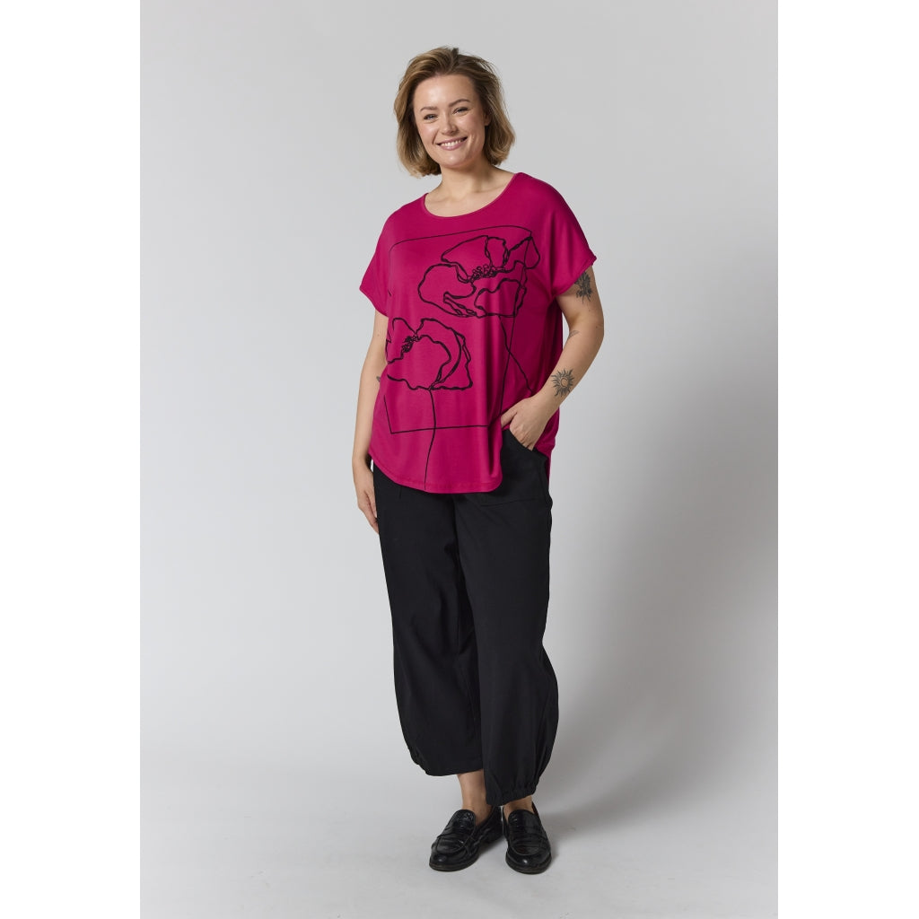 Gozzip Woman GGitte T-shirt with print T-Shirt Pink