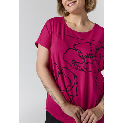 Gozzip Woman GGitte T-shirt with print T-Shirt Pink