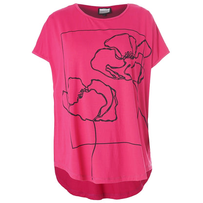 Gozzip Woman GGitte T-shirt with print T-Shirt Pink