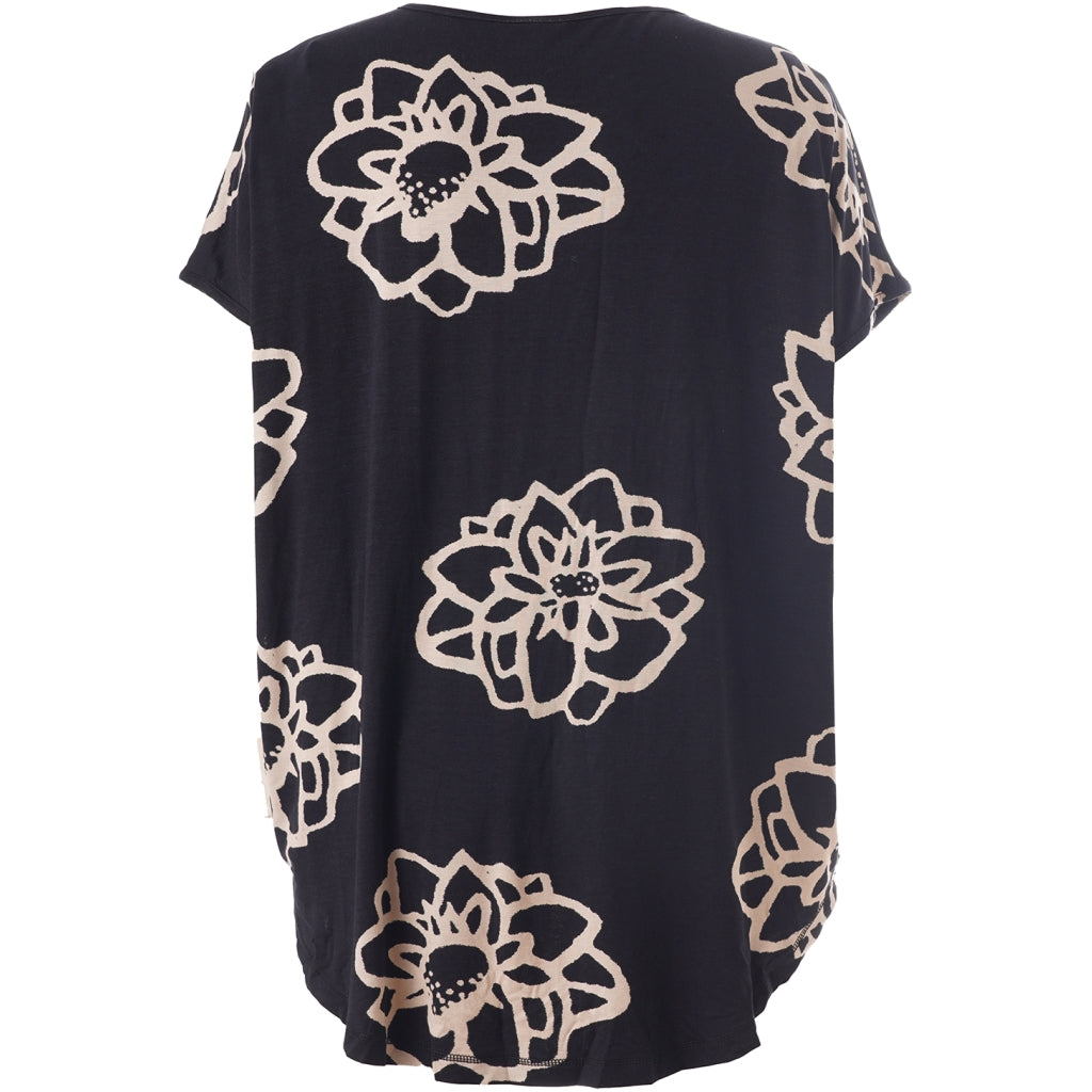 Gozzip Woman GGitte T-shirt with print T-Shirt Black with sand