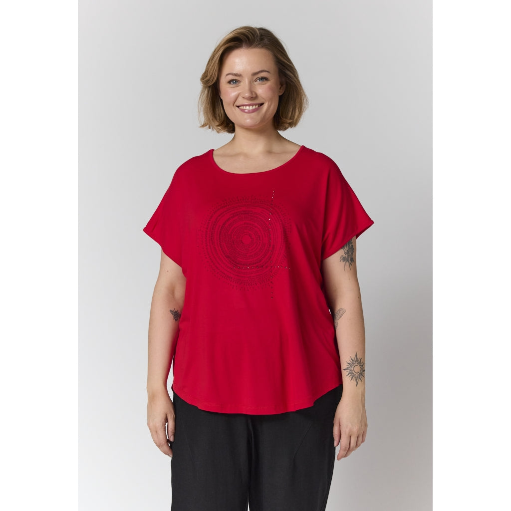 Gozzip Woman GGitte T-shirt with print T-Shirt Red