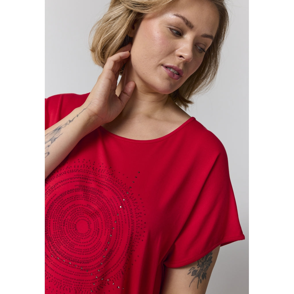 Gozzip Woman GGitte T-shirt with print T-Shirt Red