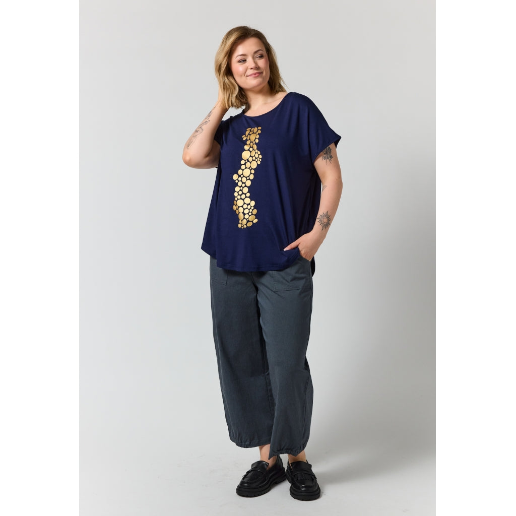 Gozzip Woman GGitte T-shirt with print T-Shirt Navy
