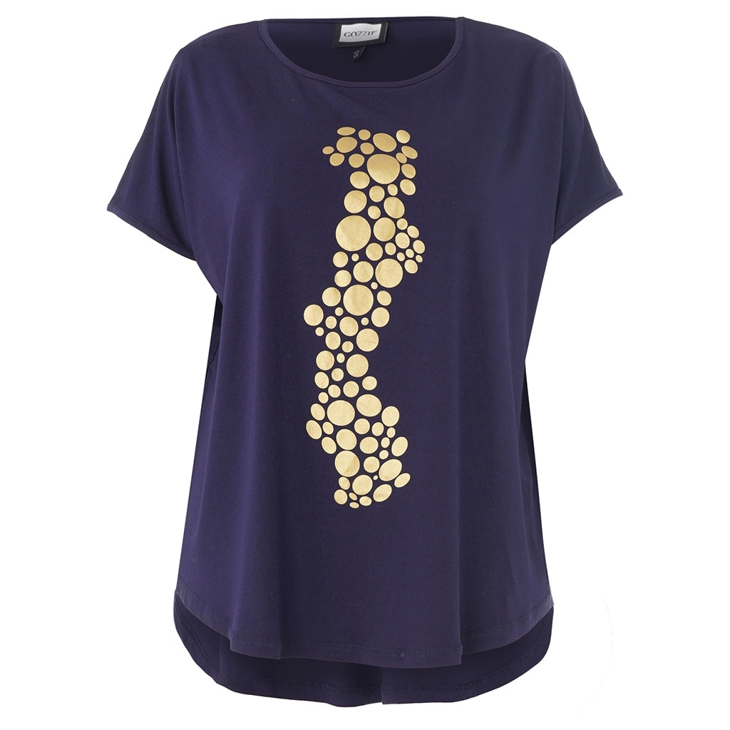 Gozzip Woman GGitte T-shirt with print T-Shirt Navy