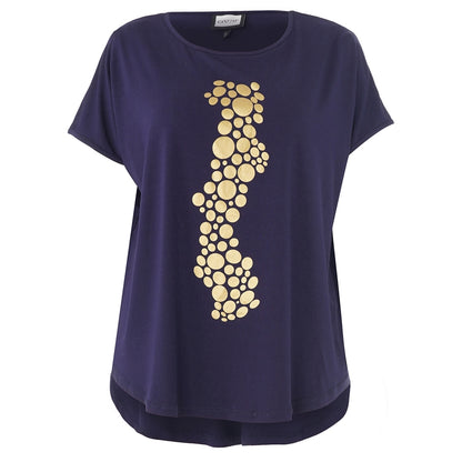 Gozzip Woman GGitte T-shirt with print T-Shirt Navy