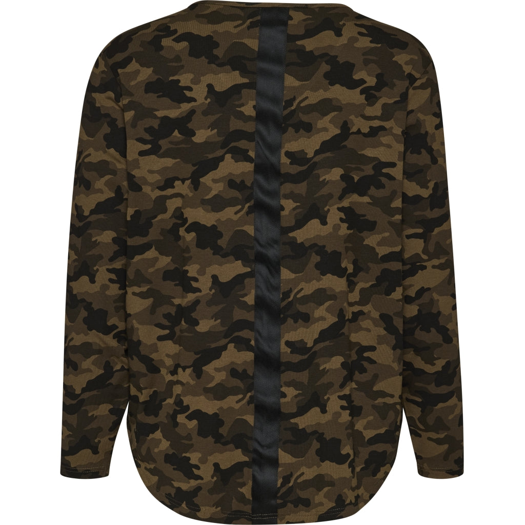 Gozzip Woman GGitte t-shirt with long sleeves T-Shirt Army