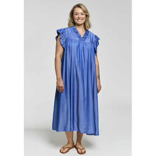 Gozzip Woman GGreta Dress Dress Blue denim look