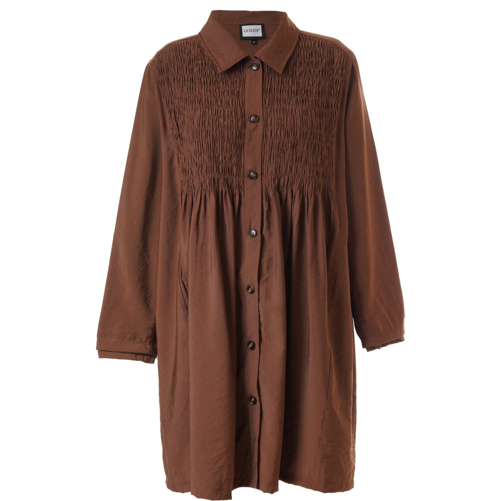 Gozzip Woman GGro Tunic Jacket Tunic Jacket Cognac