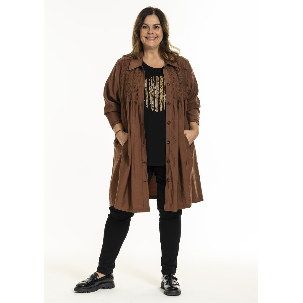 Gozzip Woman GGro Tunic Jacket Tunic Jacket Cognac