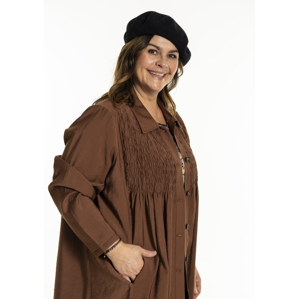 Gozzip Woman GGro Tunic Jacket Tunic Jacket Cognac