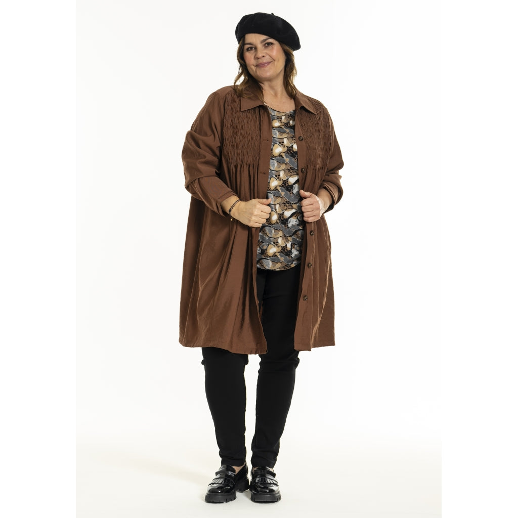 Gozzip Woman GGro Tunic Jacket Tunic Jacket Cognac