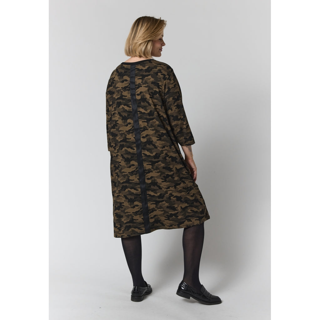 Gozzip Woman GGry Dress with tape Dress Army