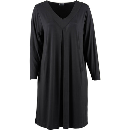 Gozzip Woman GGudda V Neck Dress Dress Black